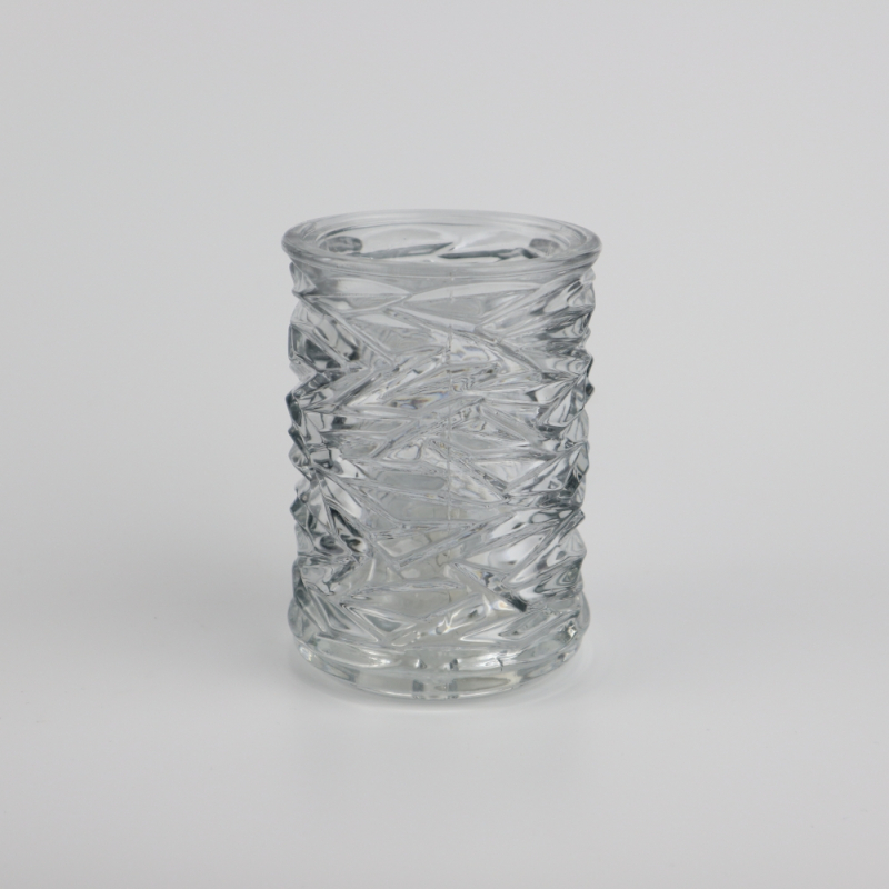 Glazen theelichthouder helder