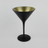 Cocktailglas zwart/ goud