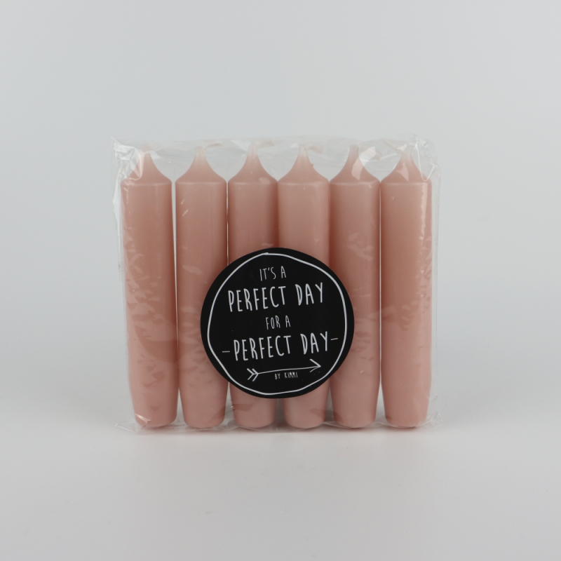 Rustik Lys kaars oud roze