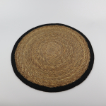 Ronde placemat zeegras zwart