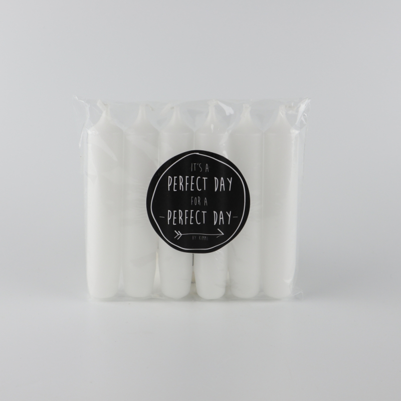 Rustik lys kaars wit