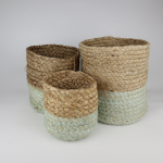 Mand Mint groen set van 3