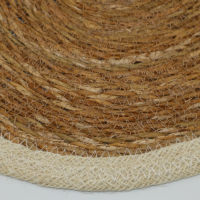 Ronde placemat zeegras wit