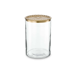 Vase with matal lid long