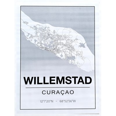 Plattegrond poster Willemstad