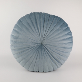 Kussen velvet rond light blue